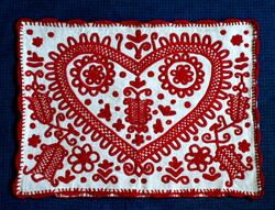 Embroidered linen Transylvanian written pillow cover decorative pillow 42.5x56.5Cm