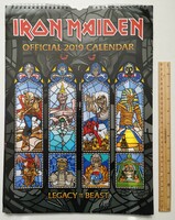 Iron Maiden - 2019-es hivatalos falinaptár - Official Calendar