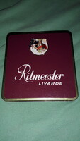Régi RITMEESTER LIVARD HOLLAND fém lemez szivarkás doboz 10 x 10 cm a képek szerint