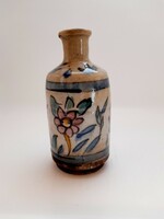 Antik, török, perzsa palack, váza, 17 cm.