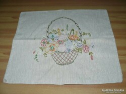 Beautiful antique vintage hand-embroidered decorative cushion cover
