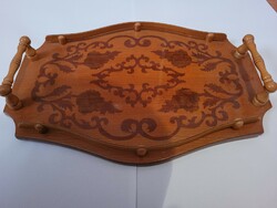 Inlaid wooden tray