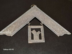 Antique silver plated marked English Masonic pendant