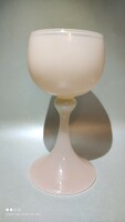 Portieux elegant pink glass goblet