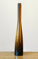 Elegant large brown striped design glass vase 54.5 Cm
