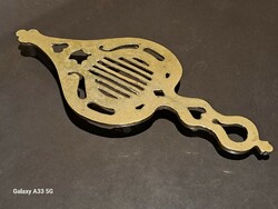 Antique English brass iron holder