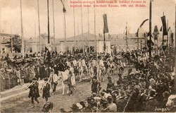 C - 007 Futott magyar képeslap    Szabolcs vármegye bandériumának temetése Kassán  1906