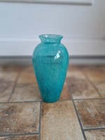 Retro rarer turquoise vase cracked beautiful veil glass veil Carcagi berek bath glass