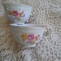 Pair of Zsolnay baroque coffee cups