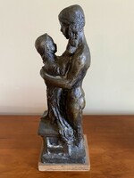 Kalmàr Màrton Anya lànya bronz szobor