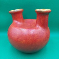 Tófej ceramic vase with two necks