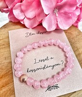 Bridesmaid invitation bracelet with pink shell pendant