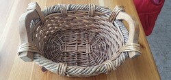 Braided cane bread basket