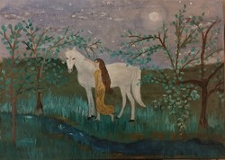 Lány a pataknál című festmény