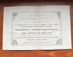 Nagykőrösi dance entertainment invitation, tickets