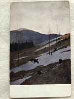 Antique, old postcard - 1918 -6.