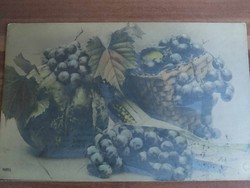 Régi virágos képeslap, használt