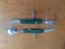 Retro two-piece tourist cutlery