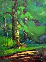 János Határ (1924-2000): forest lights