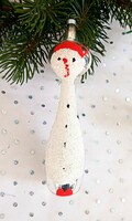 Retro karácsonyfa dísz nagy hóember 13cm