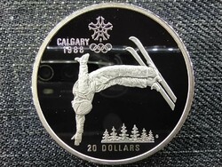 Canada Winter Olympics Calgary Freestyle Skiing .925 Silver $ 20 1986 pp (id46489)