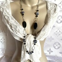Italian Murano pearl unique vintage necklace from the 1990s, flawless quality vintage jewelry