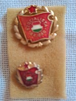Pair of Socialist Brigade badges
