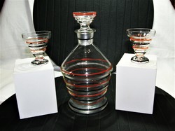 Liqueur set with 2 glasses