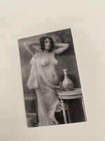 Mini akt kép, antik fotó modern másolat, pin up, pinup, meztelen, pajzán, erotika, erotikus