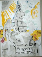 A rarity! Salvador Dali lithograph with original signature: le monument du docteur ideal