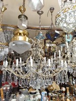 Old renovated large Maria Theresa crystal chandelier