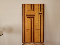 Retro intarziás fa előszobafal mid century előszoba bútor