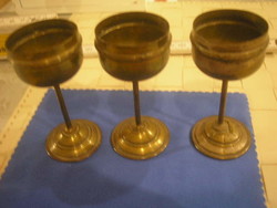 Antique 3-piece high-stemmed cupica rarity for sale together