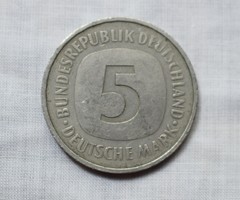5 Mark, Germany, 1991, f, mark, coin, money
