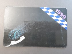 Kártyanaptár 1999 - Főnix Taxi feliratos retró, régi zsebnaptár