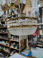 Czechoslovakian crystal basket chandelier