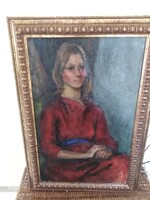 Margit Graber - female, oil portrait