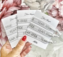 Team bride bracelets for bachelorette parties - 9 pcs