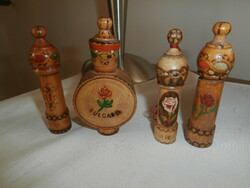 Bulgarian rose oil in a wooden holder 4 pcs
