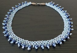 Necklace strung with pearls, handmade pearl necklace collar