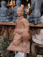 A rarity! Large 73cm Chinese soldier statue outdoor frost-resistant artificial stone 68kg. Japanese garden in this