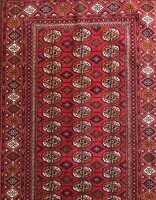 Tekke, kézi csomózású, gyapjú perzsa szőnyeg, 200x120 cm, szép állapotú, sérülésmentes