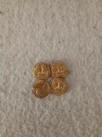 Old metal buttons 4 pcs