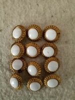 Old metal buttons 12 pcs