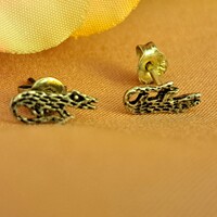 Silver crocodile earrings