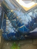MEISSENI porcelán kobaltkék szecessziós cserépkályha 250 cm magas