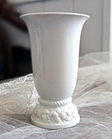 Old rosenthal embossed white porcelain large vase 18.5 cm - for weddings
