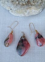 Mineral earrings and pendant
