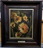 Marcel Janssens - Belga festőművész kvalitásos alkotása, virágcsendélet