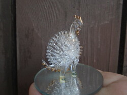 French peacock figurine 100% hand-made curio from crystal, you can hardly find anything like this